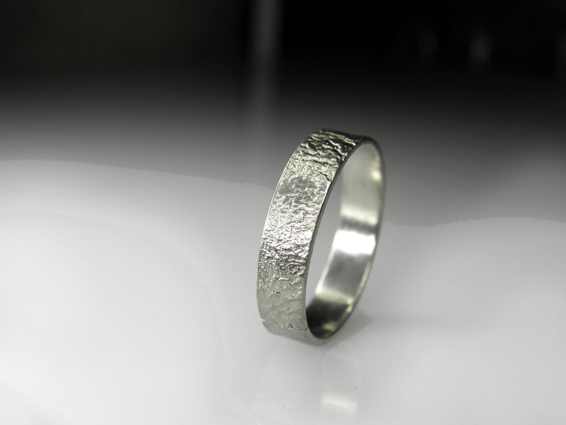 textured men ring silver ring