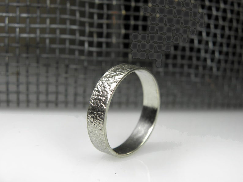 textured men ring silver ring