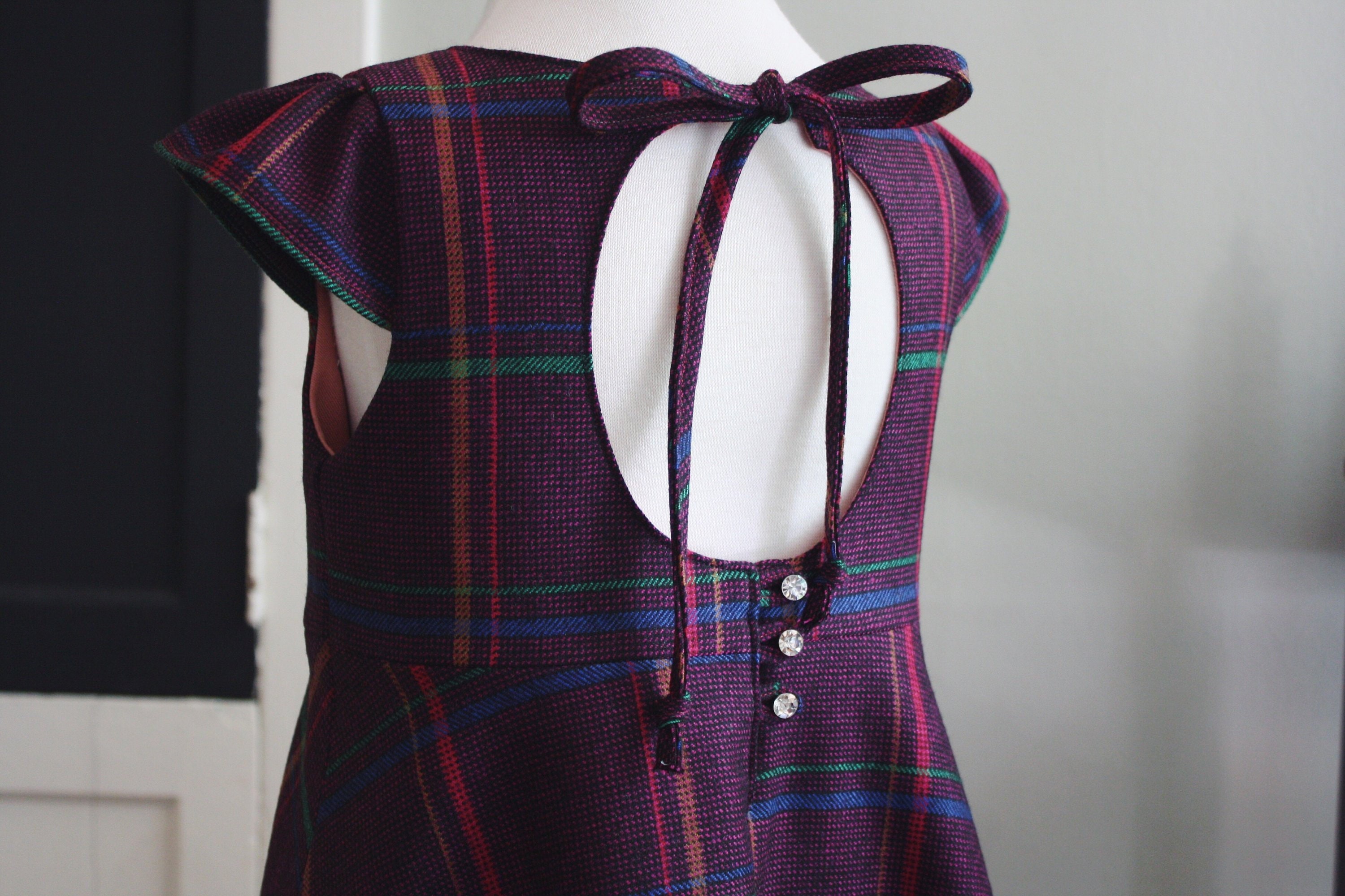 tartan flower girl dress