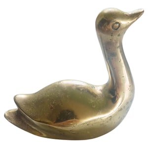 Vintage brass swan figurine