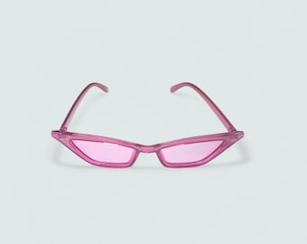 Occhiali da sole rosa a forma di occhio di gatto: bomboniere per l'addio al nubilato