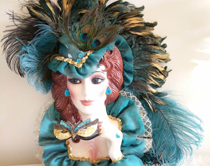 3D Porcelain Vintage Wall Decor Signed Etsy