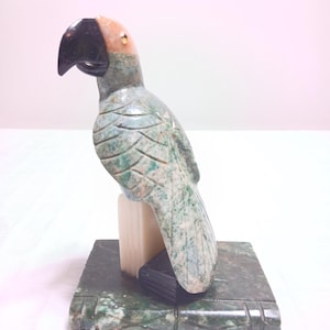 Jasper and alabaster pelican book stoper paper weight door stop door stopper. office decor table decor