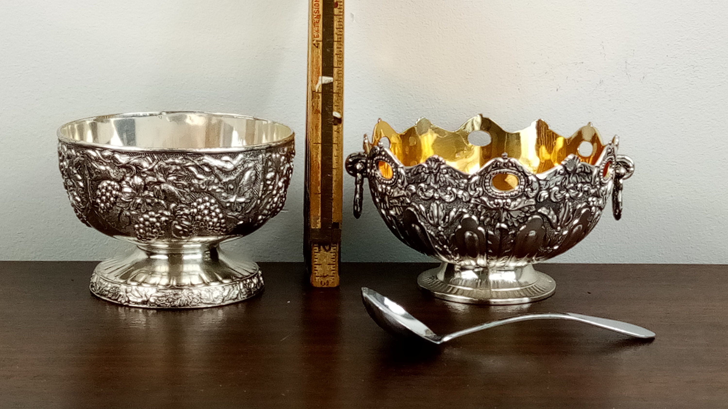 Silver decorative bowls fancy silver bowls with handles Etsy