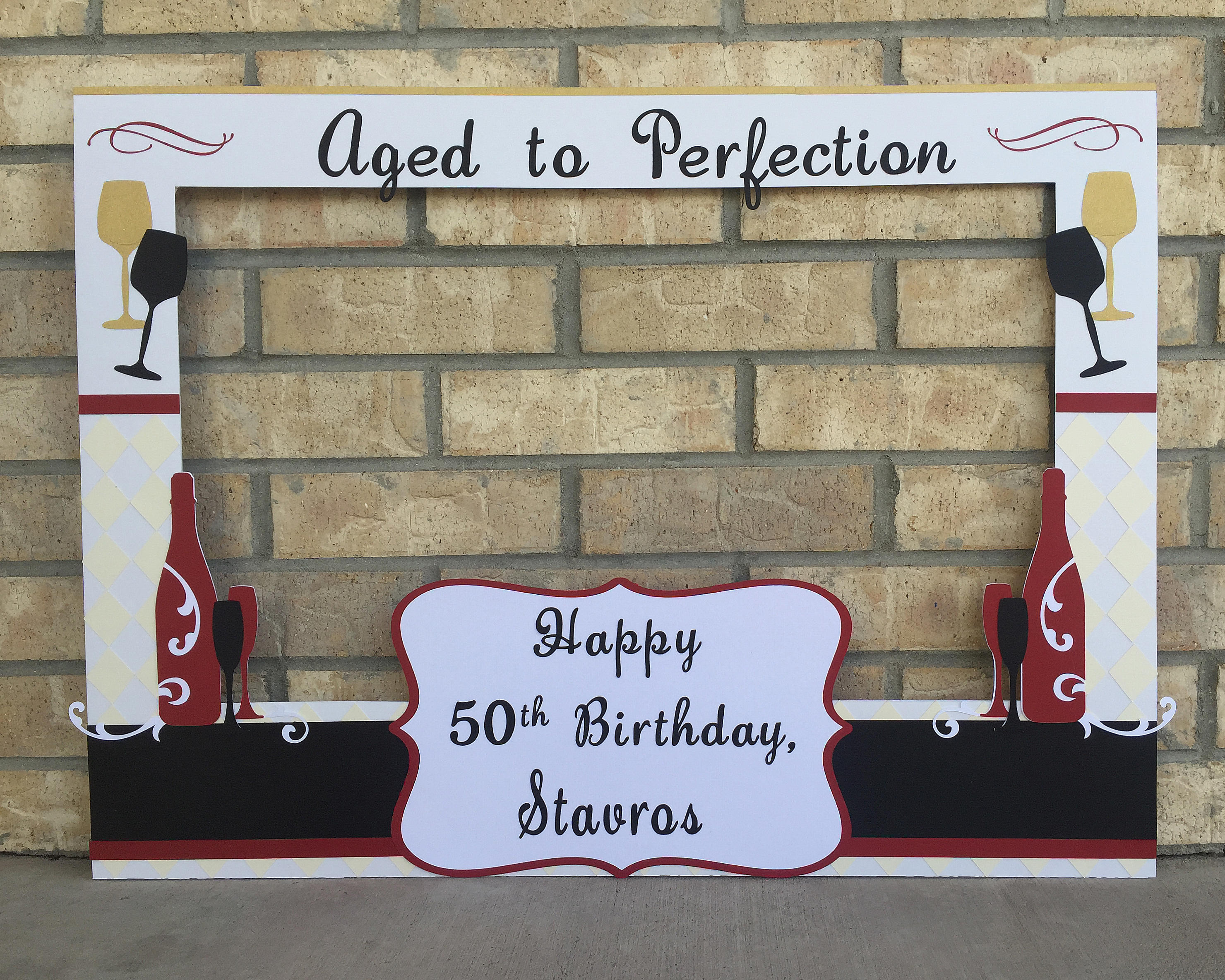 Birthday giant photo booth frame photo prop aged to Etsy