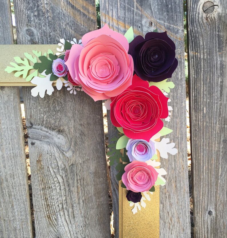 Gold Floral Frame Photo booth prop Etsy