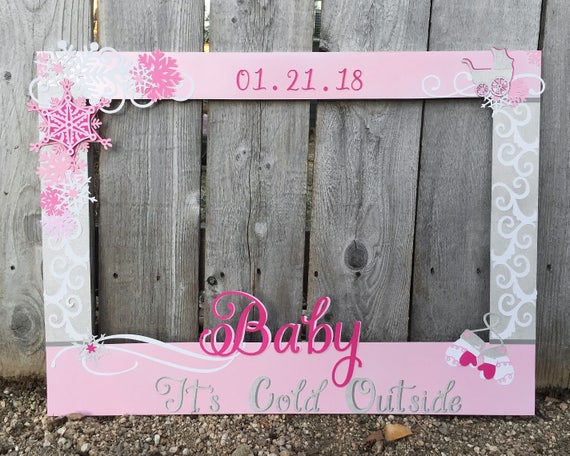 Nieuw Winter Baby shower photo booth frame prop Baby it's cold | Etsy RN-26