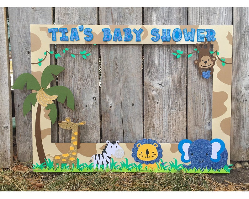 Giant Photo Booth Frame Safari Themed Baby Shower Customized Image 0