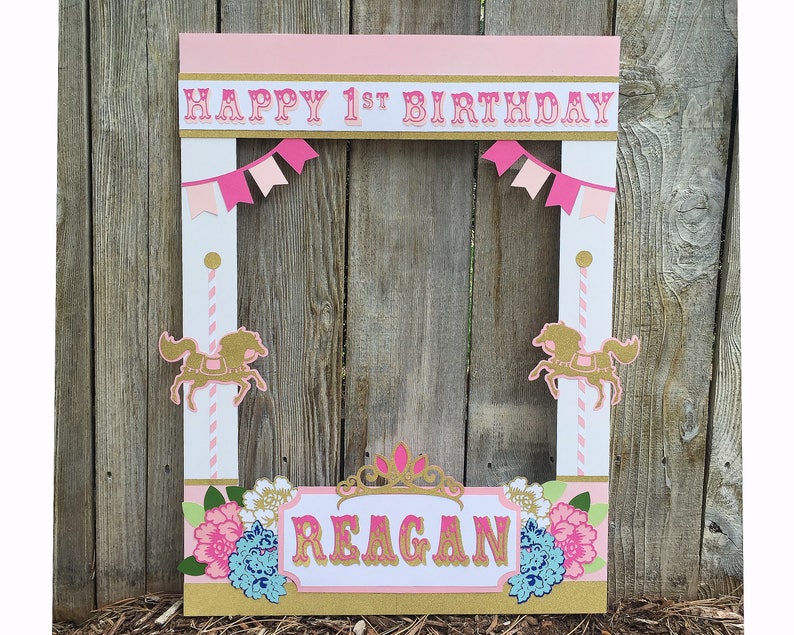 Carnival Circus Child Birthday Photo Prop Frame Horse Image 0