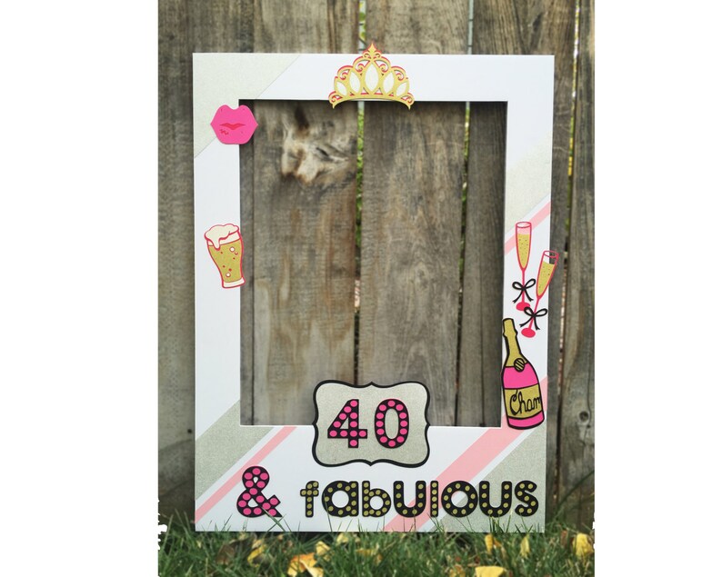 40th Birthday Party Giant Photo Booth Frame Prop With 40th Birthday Party Giant Photo Booth Frame Prop With Image