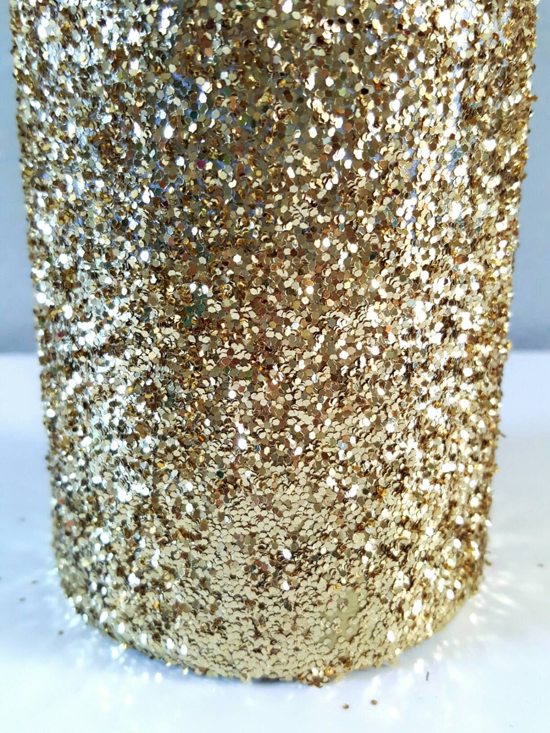 Glitter Vase Gold Glitter Cylinder Vase Glass Vase Etsy