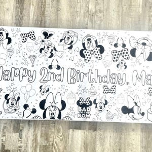 Bluey coloring banner frozen paw patrol toy story Minnie Mouse Mickey Mouse