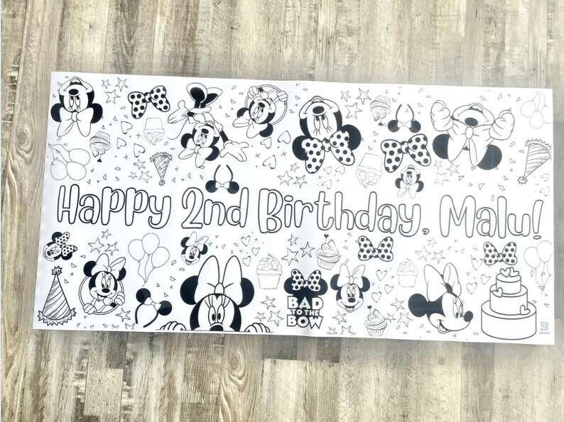 Bluey coloring banner frozen paw patrol toy story Minnie Mouse Mickey Mouse