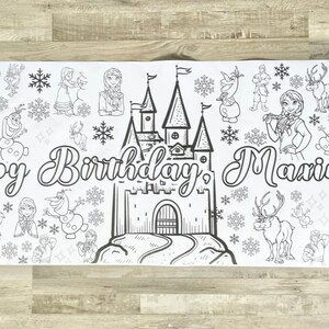 Bluey coloring banner frozen paw patrol toy story Minnie Mouse Mickey Mouse