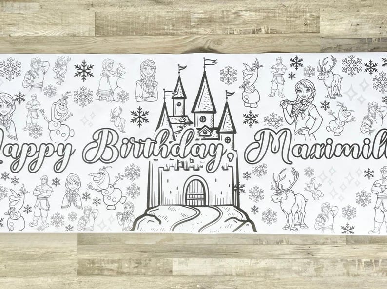 Bluey coloring banner frozen paw patrol toy story Minnie Mouse Mickey Mouse