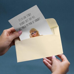 Bridesmaid Proposal Card Taylor Swift Funny Bridesmaid Card Will You Be