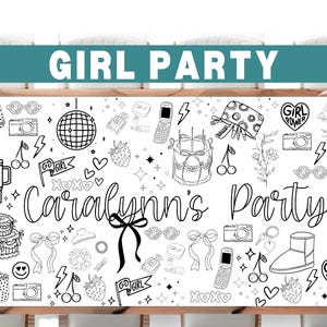 2 Fuß Girly Färbung Geburtstag Aktivität kokett Bogen Blatt Kunst Handwerk Party Spaß Kleinkind Beschäftigt Sleepover Unterhaltung Bildschirm Kostenlose Tee-Party