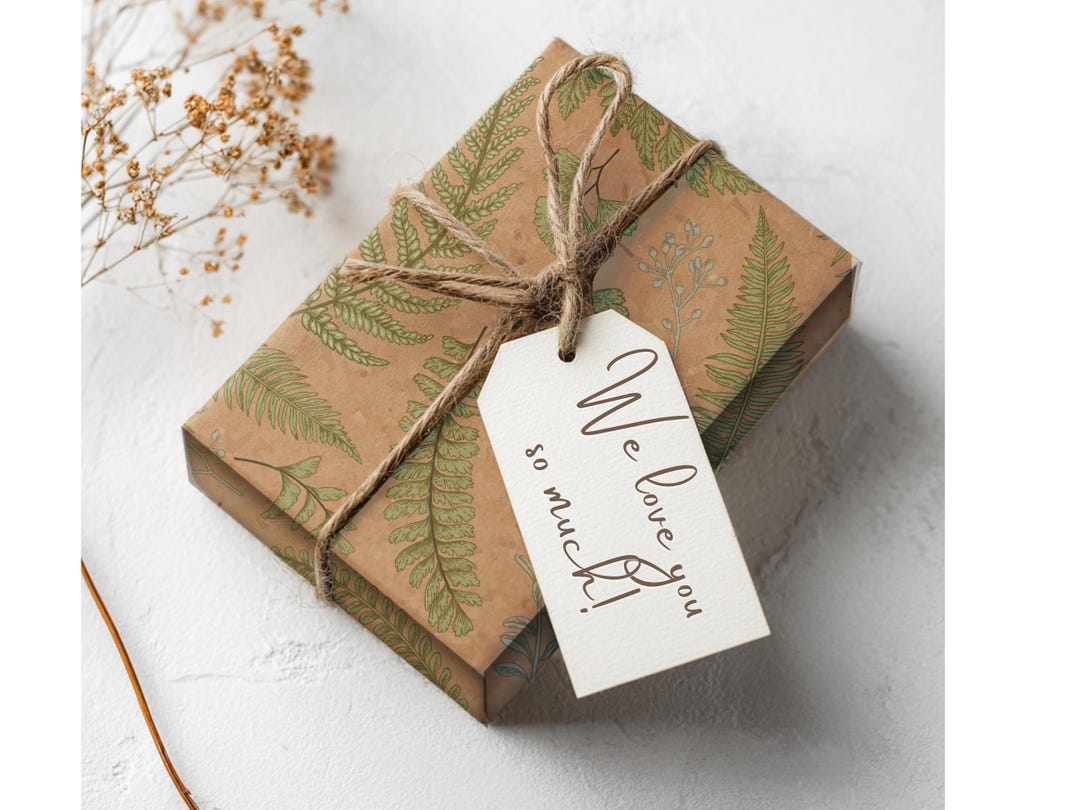 Kraft Paper Fern Gift Wrap Nature Greenery Wrapping Paper Recycled ...