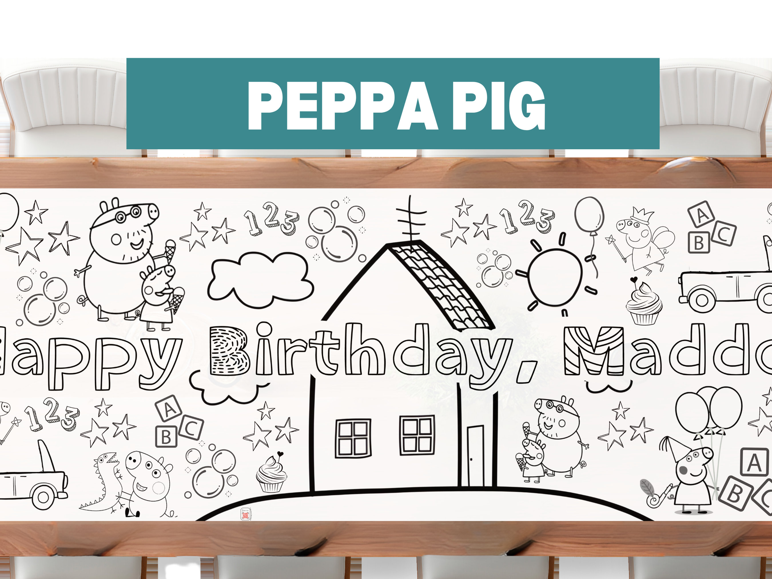 Casa de cerdo peppa / Prop / Peppa Pig / Cumpleaños / Decoraciones por Suly  / / Hecho a mano / Casa Peppa / Peppa -  España