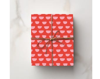 Röd Rosa Abstrakt Presentpapper Födelsedag Speciella Tillfällen Pappersinslagning Trendig Söt Present Presentpapper Rulle 5 Storlekar Finns