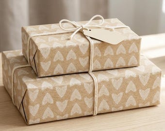 White Butterfly Kraft Gift Wrap Eco Friendly Wrapping Paper Minimalist Nature Aesthetic Sustainable Gift Wrap Sheet Roll Cute Neutral Packag