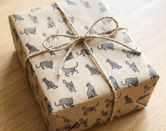 Black Cheetah Print Wrapping Paper Recycled Kraft Wrap Leopard Animal Print Modern Safari Eco Friendly Gift Wrap Cottagecore Wedding Bday