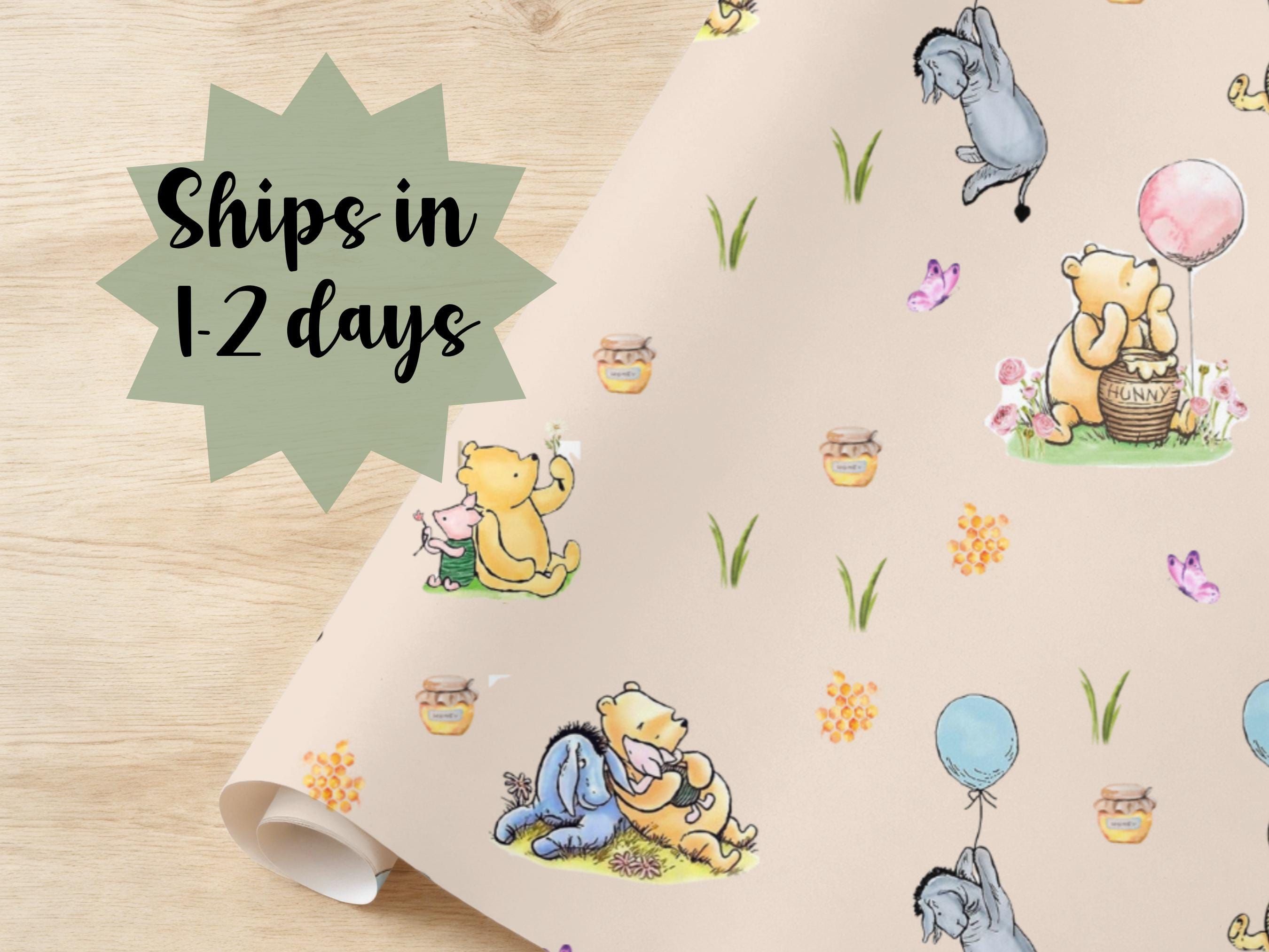 Lot De 12 Feuilles Papier Cadeau Rose - 6 Motifs Enfants - 50 X 68 Cm - Pour Anniversaire, Noël, Fêtes