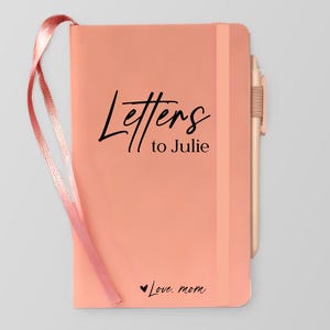 Cartas con nombre personalizado, regalo de cumpleaños, cuaderno de tapa dura, diario personalizado, regalo de graduación, escuela, universidad, reliquia, hija, sentimental