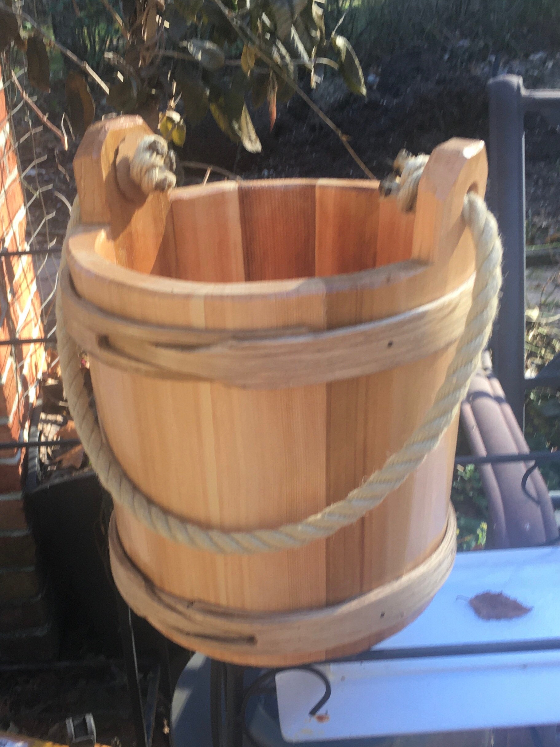 Wooden Bucket Etsy