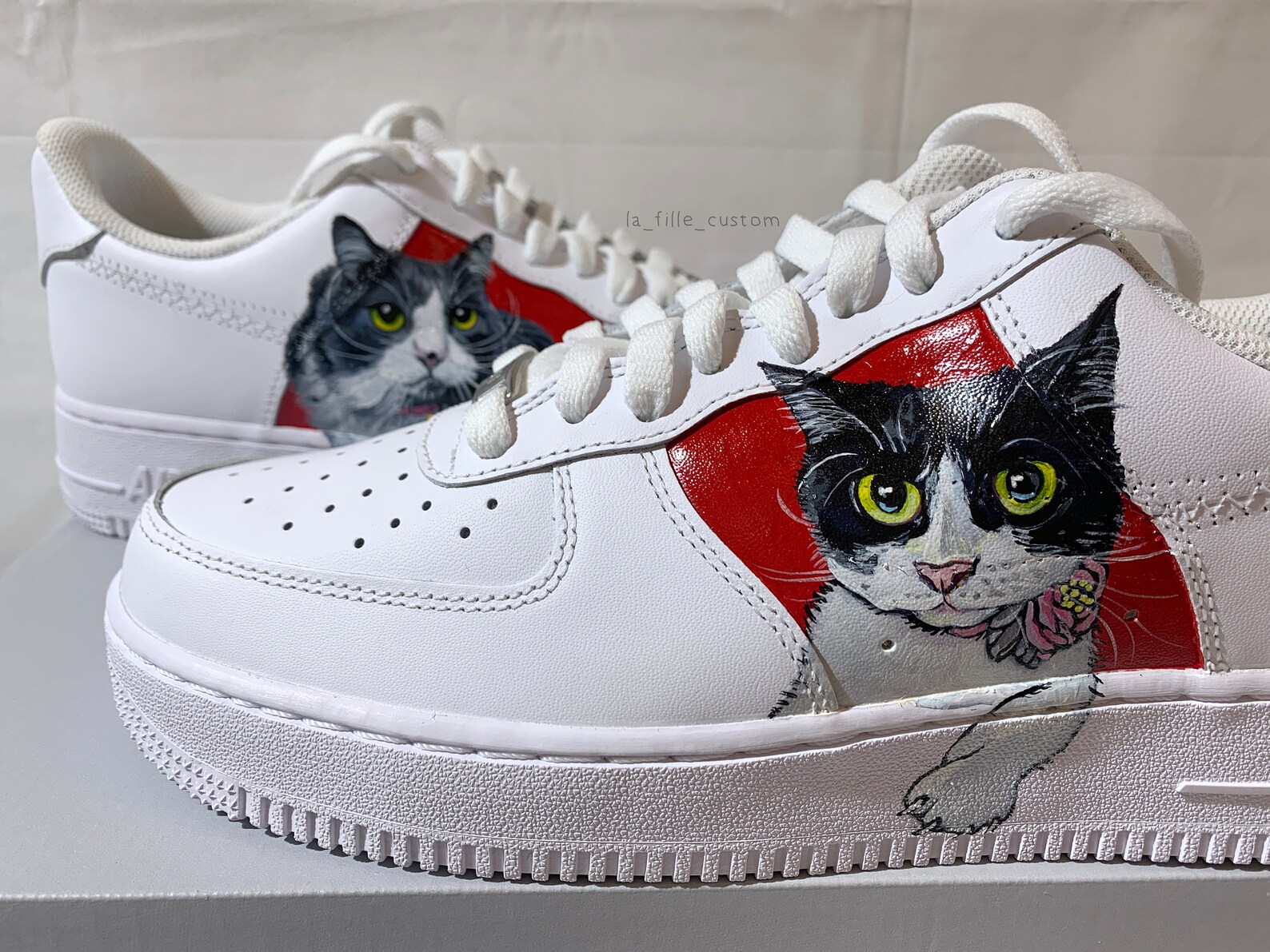 Custom Cat Pet Portrait Handpainted Nike AF1 Shoes Cat Etsy