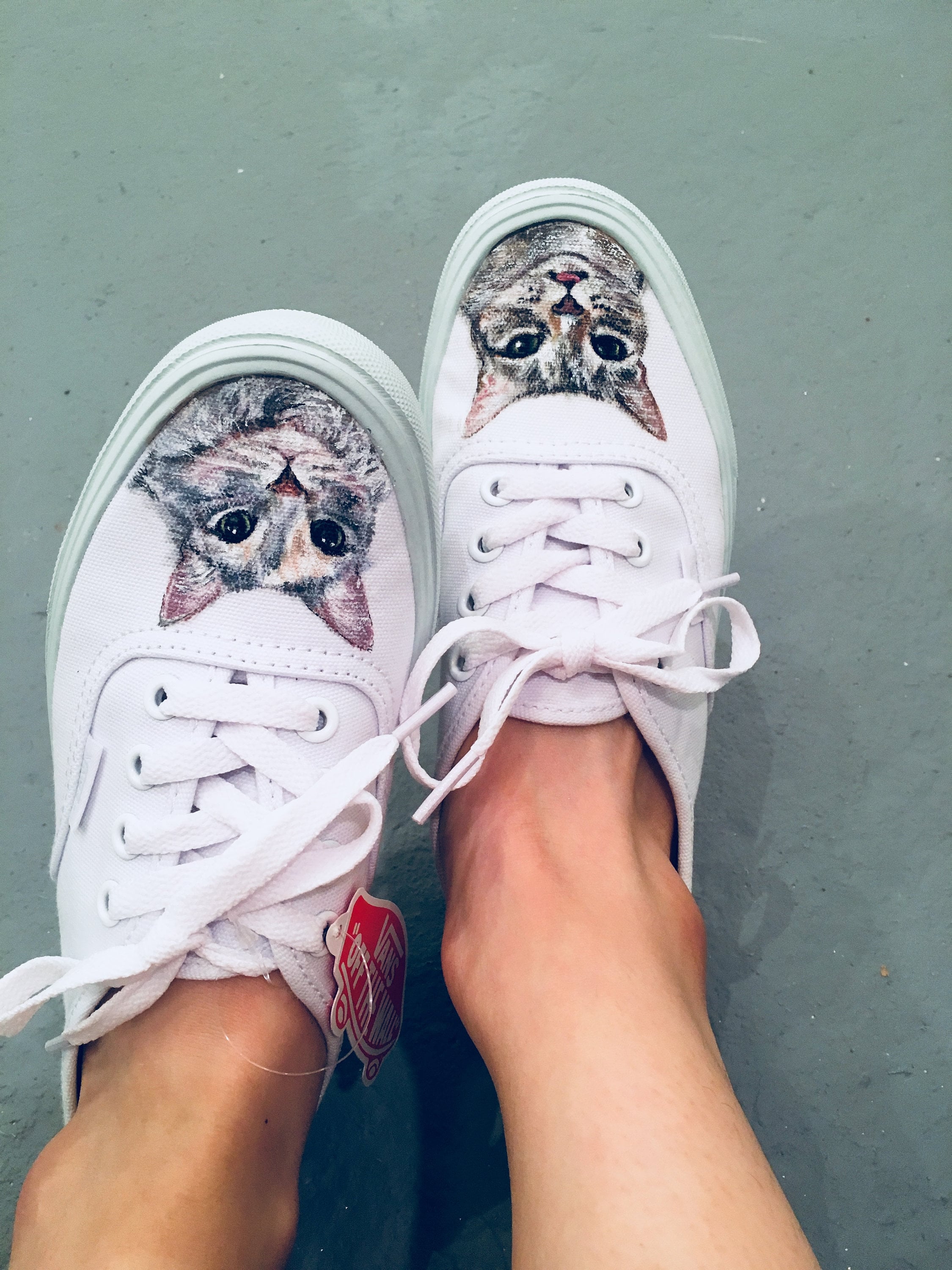 analogi voldtage Instruere Handpainted Pet Portrait Custom Vans Shoes : Cat Lover Cute | Etsy
