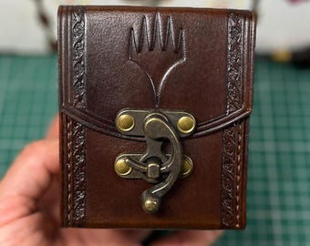 レザー製MTGデッキボックス：スリーブカード100枚用