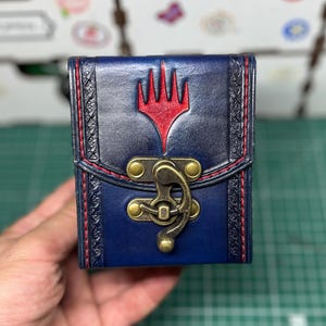 Handmade Leather Deck Box: MTG Card Case for 100 Sleeved Cards