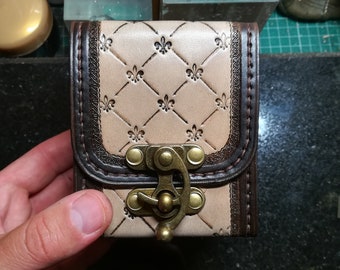 Leather MTG Deck Box: MTG Card Case, for 100 Sleeved Cards ,Handmade