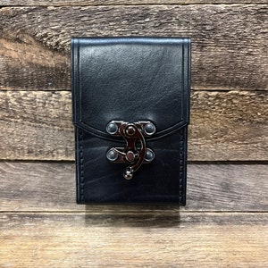 Black Tarot deck box Tarot bag Original Rider Waite Tarot leather case Leather pouch Divination tools Tarot Card holder Leather bag