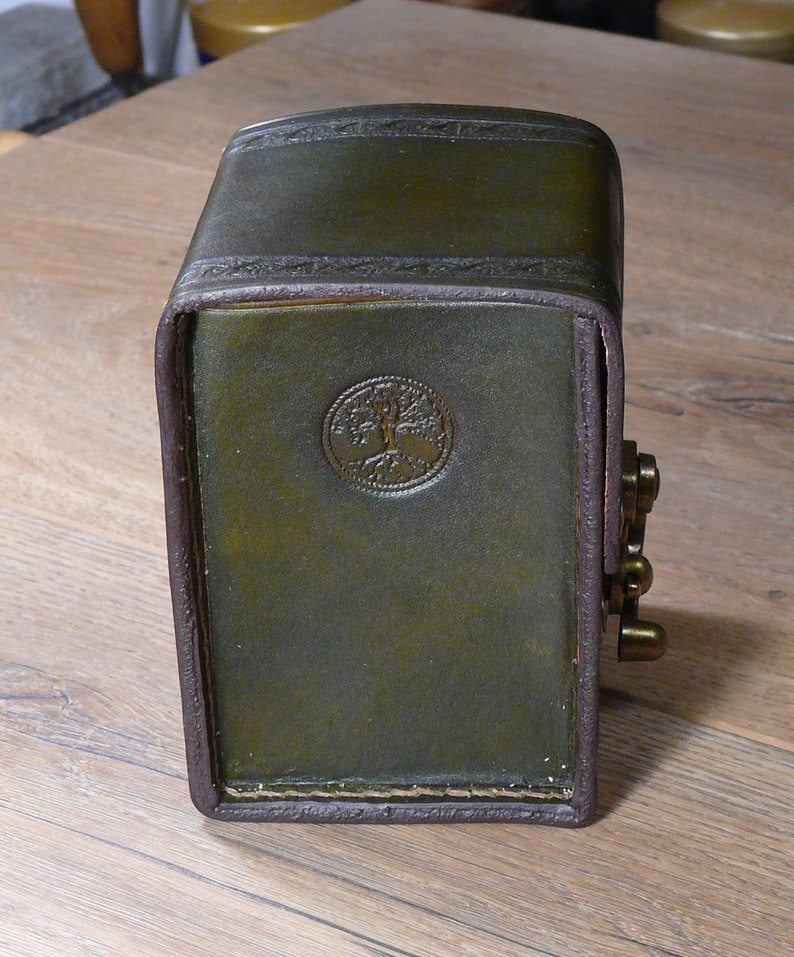 MTG Deck Box Leather Deck Box in 100 Sleeves Cards Magic Etsy