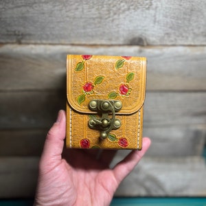 Handmade Leather Deck Box: MTG Card Case, Holds 100 Sleeved Cards