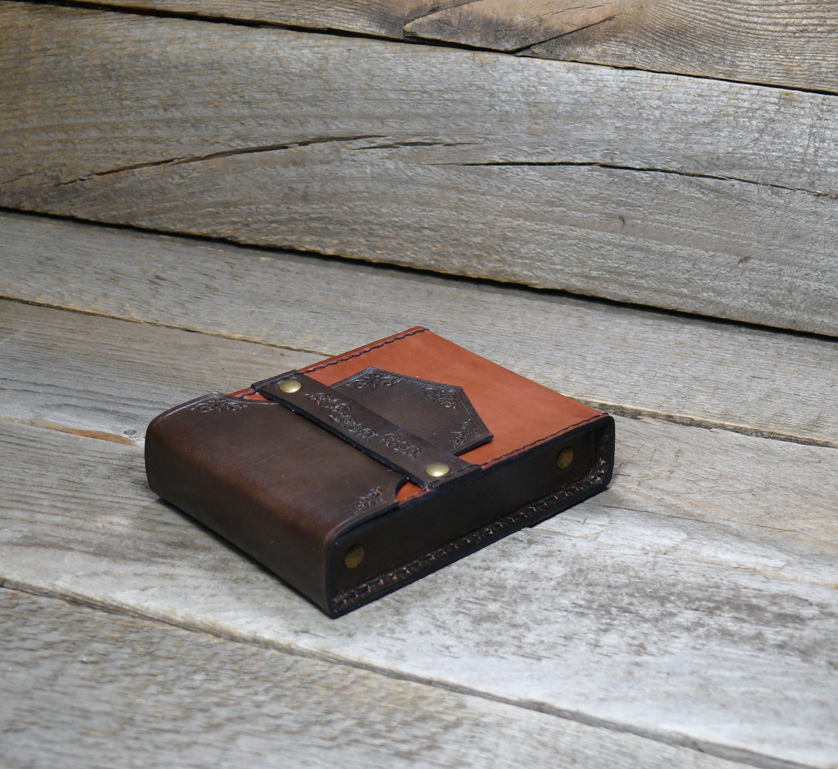 Playing card caseLeather case Leather Playing Card Set Etsy