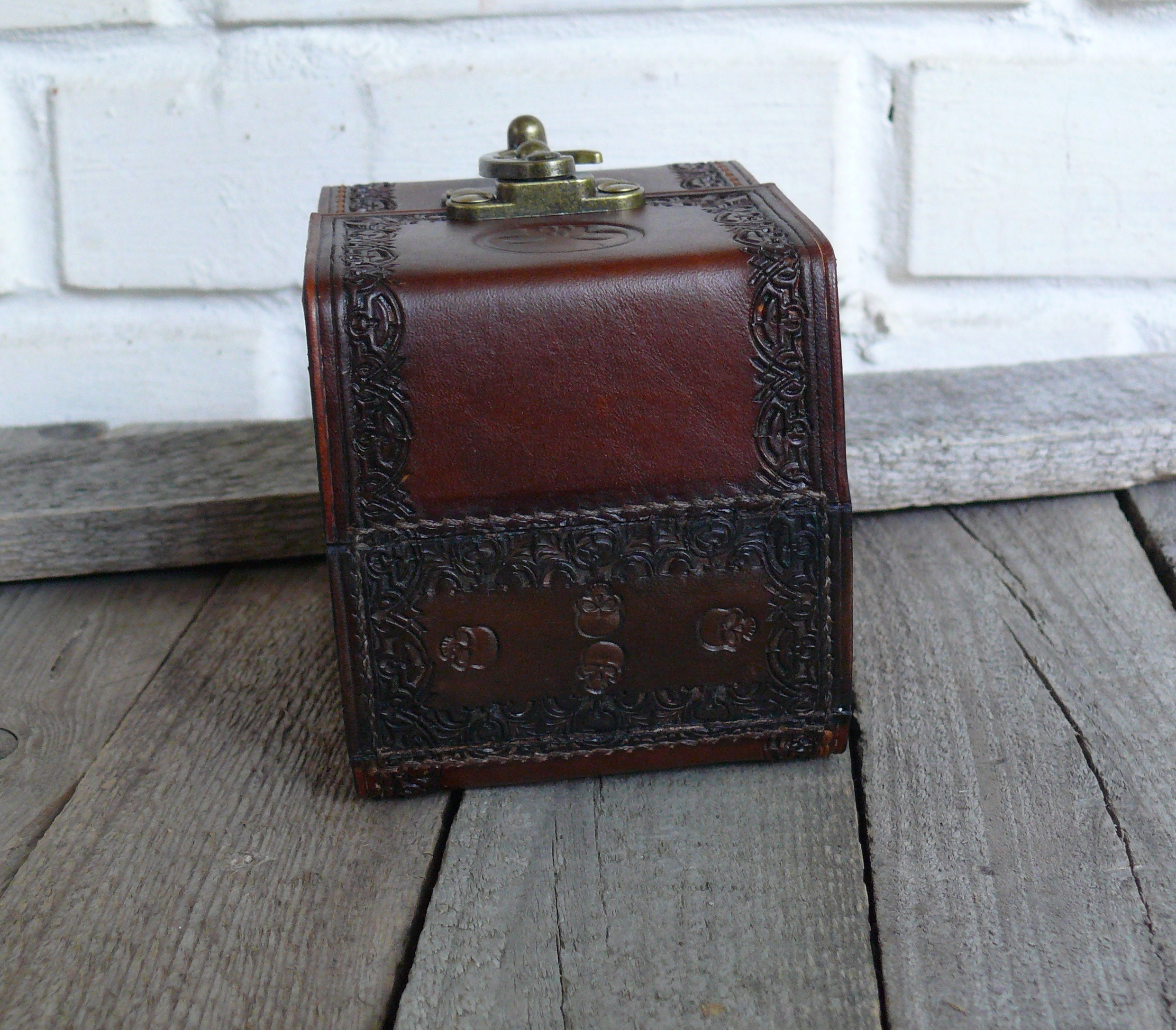 Card Deck Storage Box Weathered Gray Wood Organizer for Collectible Trading  Cards or Game Playing Decks