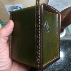 Leather Deck Box for MTG game ,Game Deck Box ,In 100 Sleeved Cards ,Commander deck box ,Card Case ,Magic Deck Box image 5