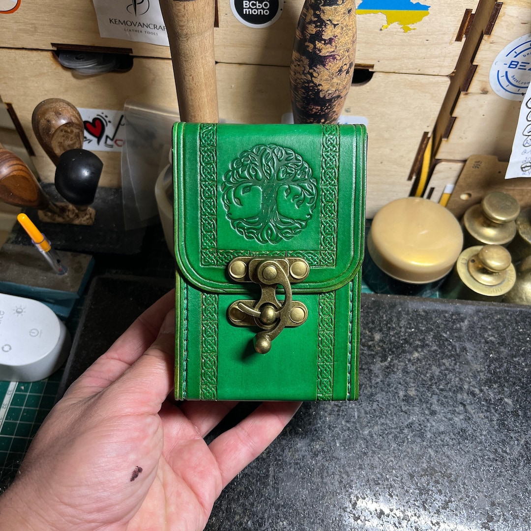 Tarot Leather Green Deck Box Tarot Bag Original Rider Waite Tarot