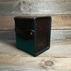 Leather Deck Box for MTG game ,Game Deck Box ,In 100 Sleeved Cards ,Commander deck box ,Card Case ,Magic Deck Box image 8