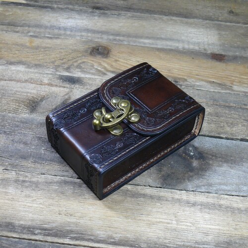 Coffret de jeu de cartes Tarot Rider en cuir, 70 mm, fait main