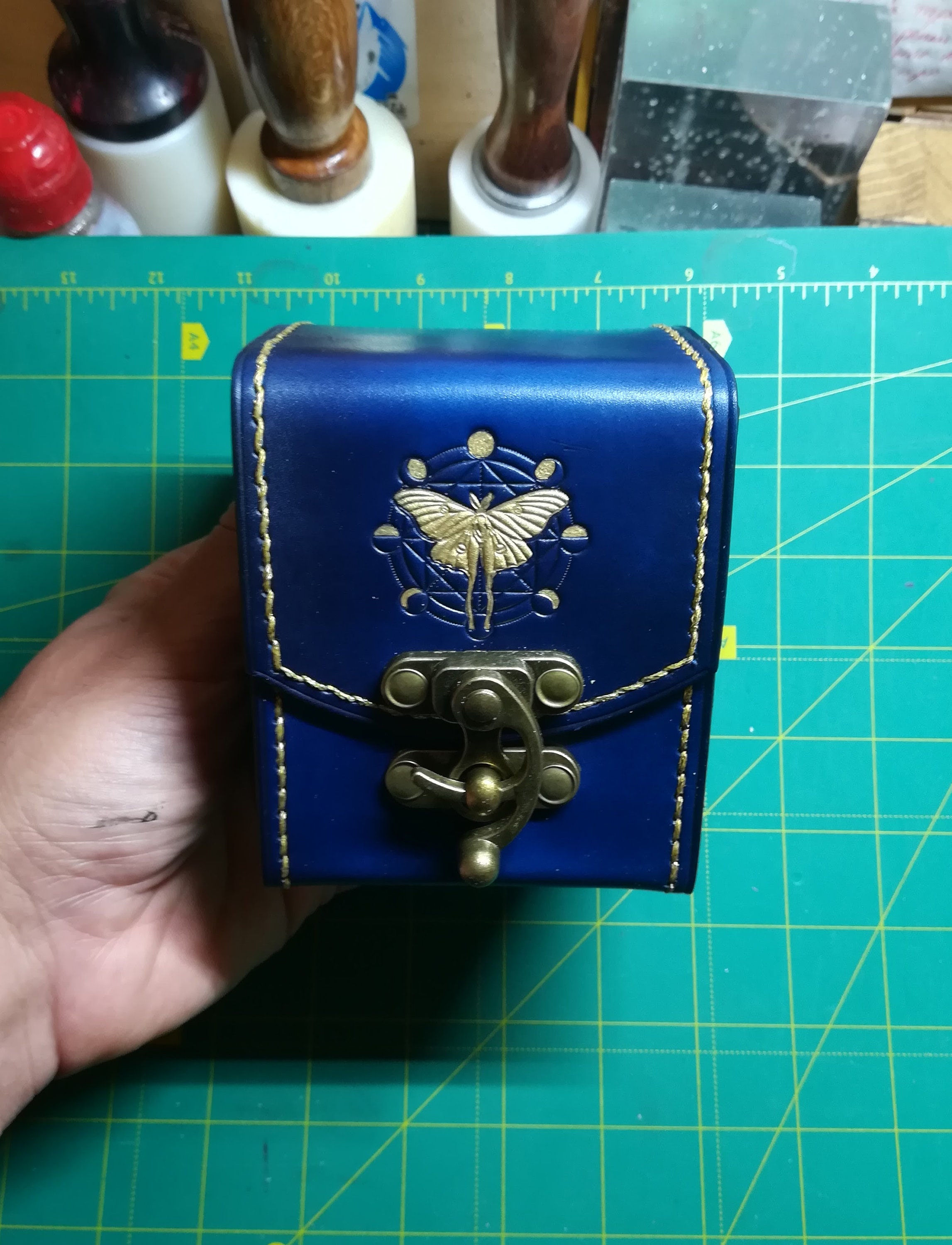 Leather Deck Box for MTG Game game Deck Box in 100 Sleeved Etsy