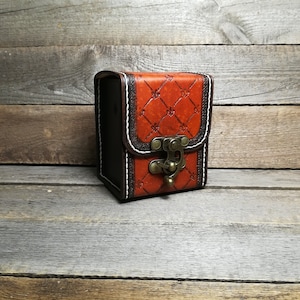 Leather MTG Deck Box: MTG Card Case, for 100 Sleeved Cards ,Handmade