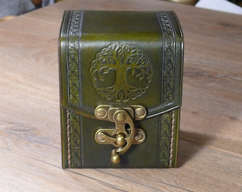 Leather Deck Box for MTG game ,Game Deck Box ,In 100 Sleeved Cards ,Commander deck box ,Card Case ,Magic Deck Box