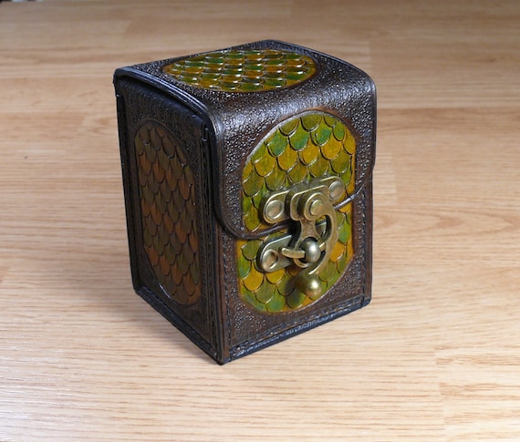 Leather MTG Deck Box: MTG Card Case, for 100 Sleeved Cards ,handmade - Etsy