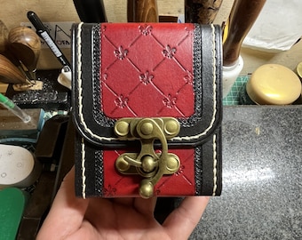 Leather MTG Deck Box: MTG Card Case for 100 Sleeved Cards Handmade