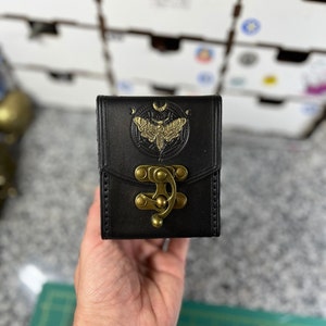 Leather MTG Deck Box: Handmade Card Case for 100 Sleeved Cards