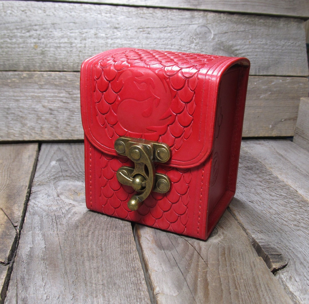 Leather Deck Box for MTG Game ,game Deck Box ,in 100 Sleeved Cards